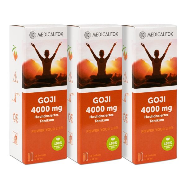 GOJI 4000 mg Tonikum, 10 x 10 ml - jetzt neu in Portionsbeuteln - LifeStyle Quality Online-Shop